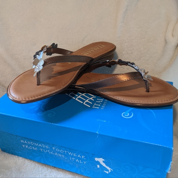 Italian Shoemakers Shoes - 🆕NIB Italian Shoemakers Metallic Multicolor Flip Flops Size 8 MSRP $50